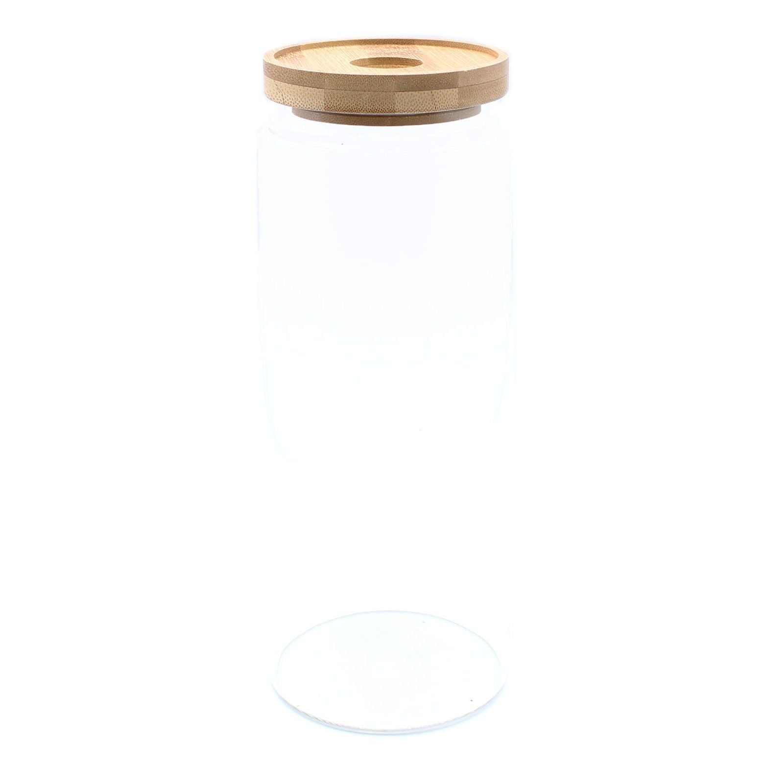 Einmachglas aus Bambus im Landhausstil – 20 cm