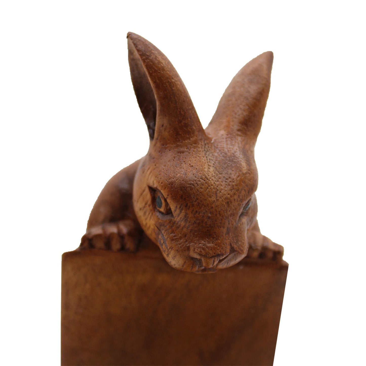 Suar wood balance wine holder with rabbit design | WoodenLandia