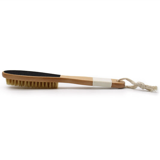 Natural dual-sided body scrub brush – double texture exfoliating brush for smooth skin | WoodenLandia