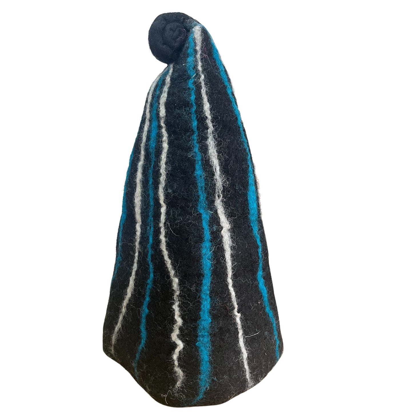 Natural felt sauna bowl hat made of wool for heat protection in sauna | WoodenLandia