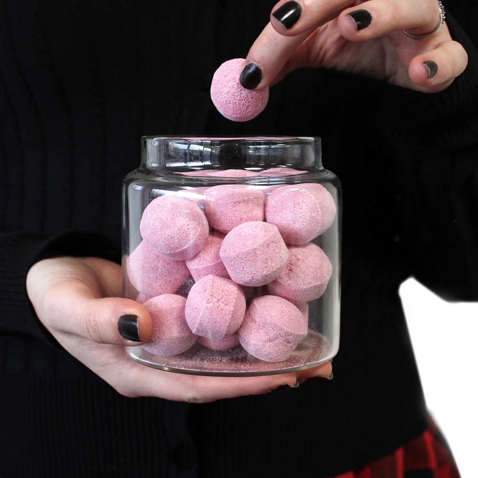 Clear glass storage jar with a bamboo lid | WoodenLandia