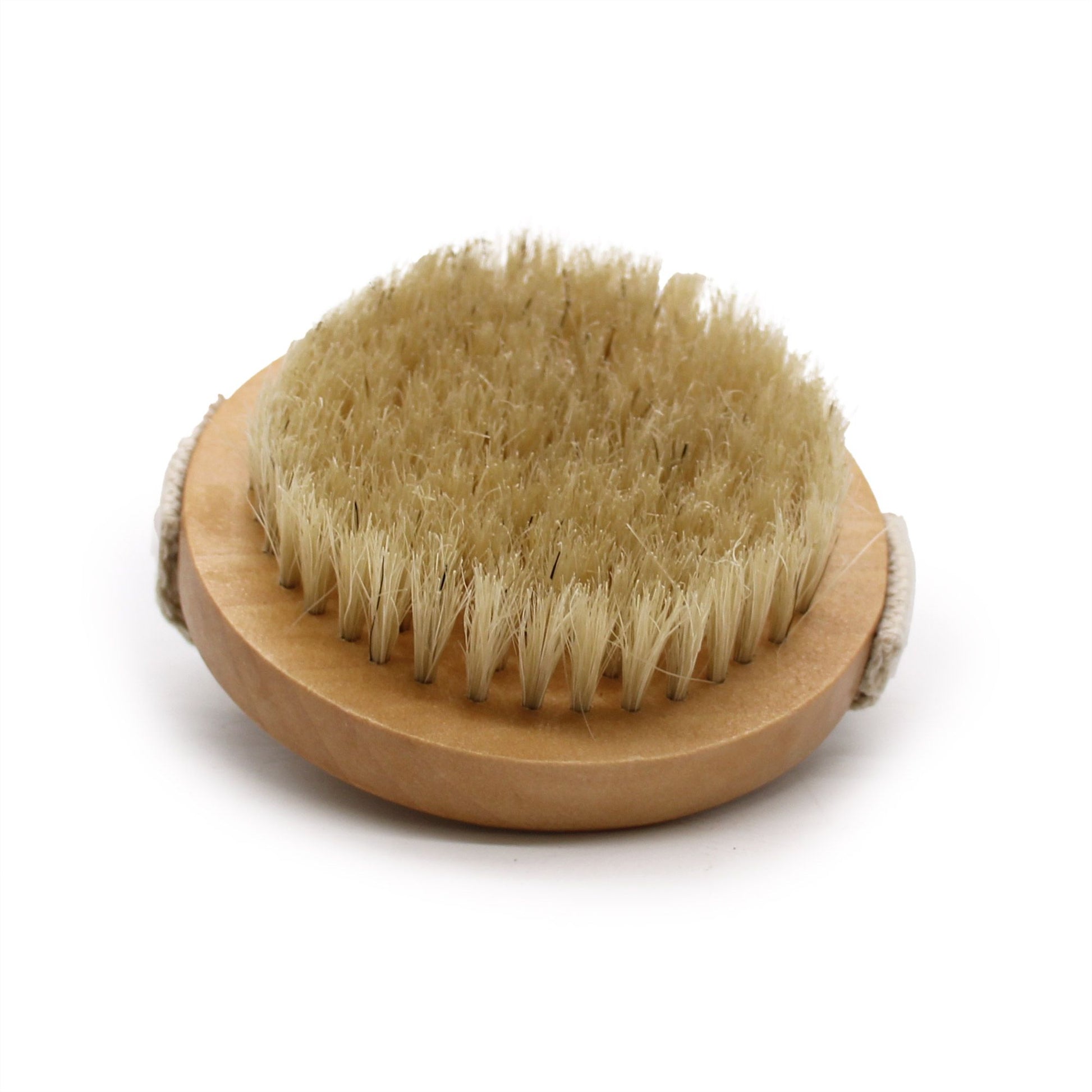 Hand grip body scrub brush with firm natural bristles – deep exfoliating shower brush | WoodenLandia