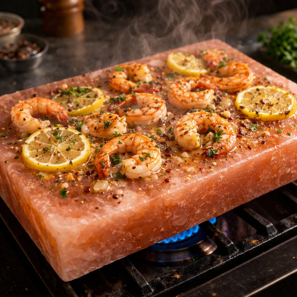 Rectangular Himalayan salt cooking plate 30x20x5 cm