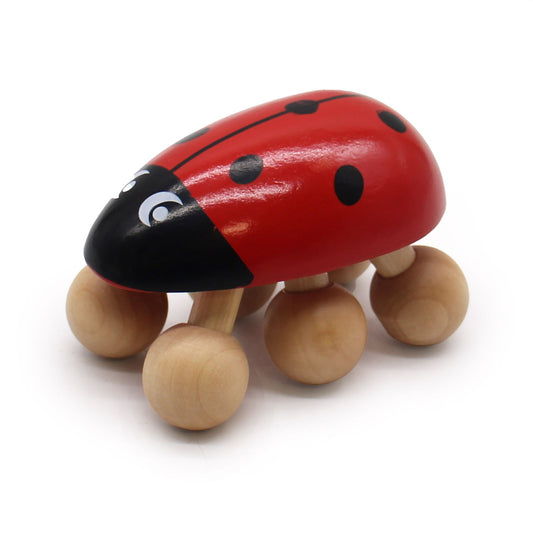 Wooden ladybug massager for everyday self-care and relaxation