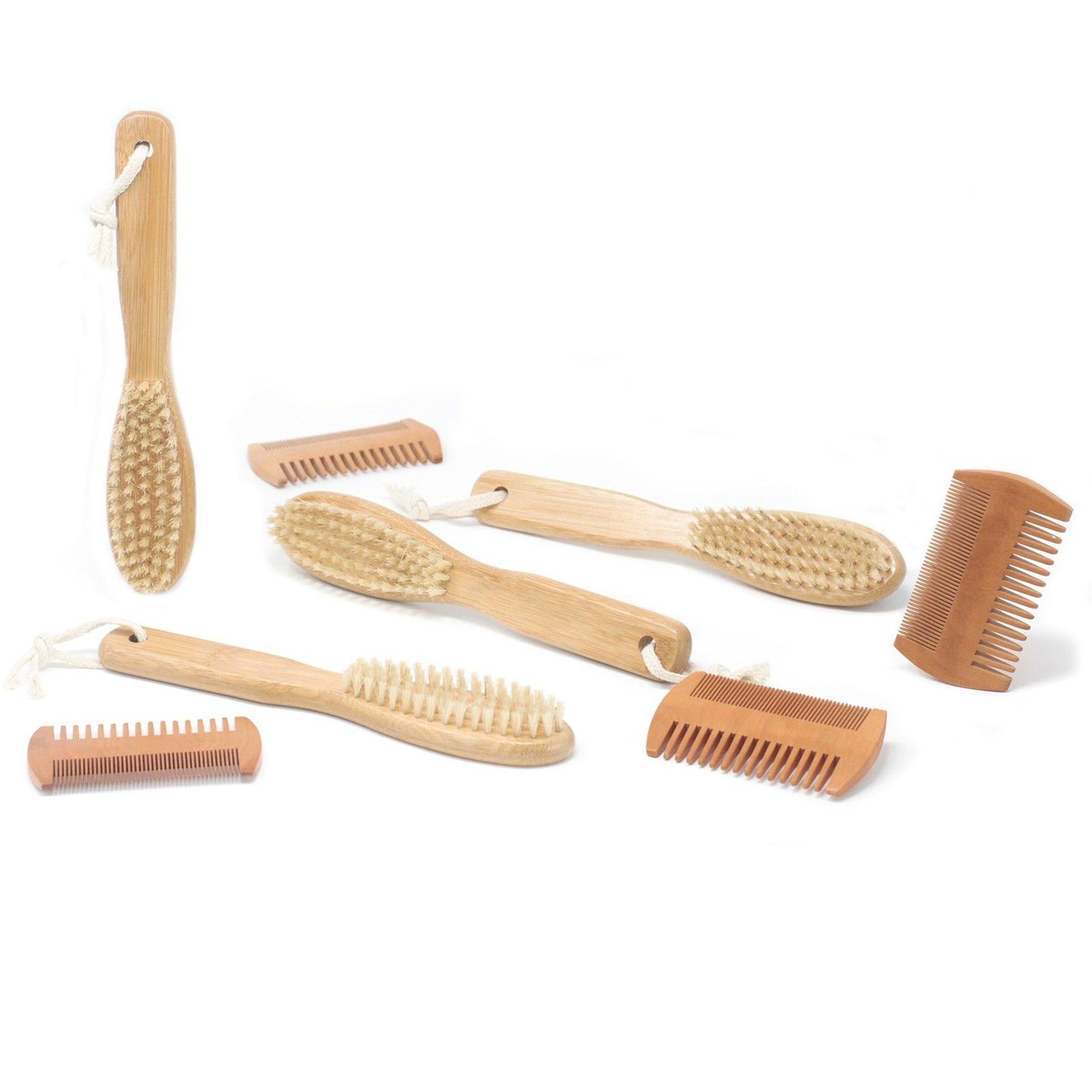  Natural beard brush with wooden handle – grooming brush for men | WoodenLandia