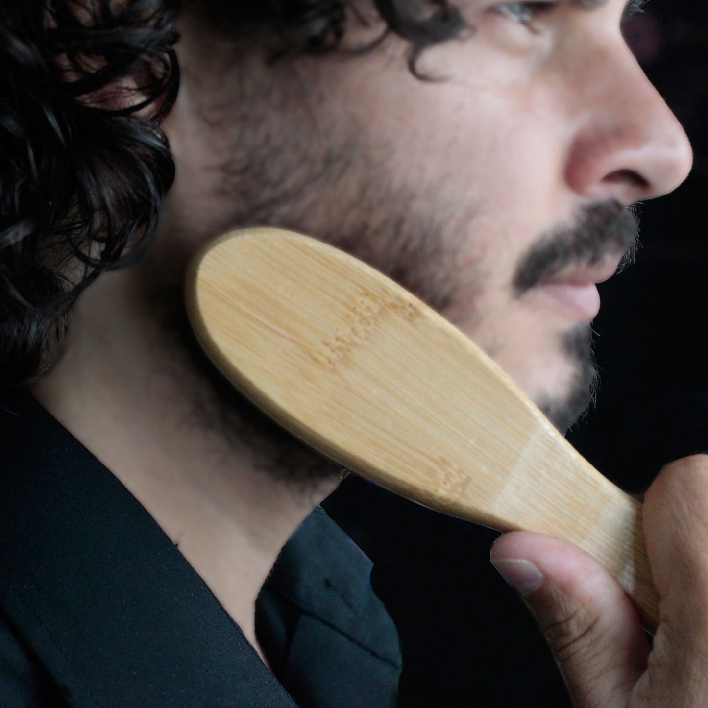  Natural beard brush with wooden handle – grooming brush for men | WoodenLandia
