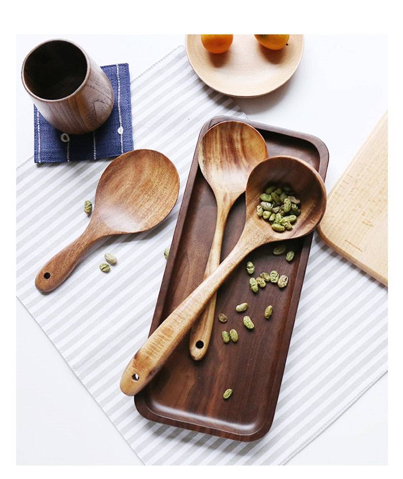 Teak Wooden Cooking Set-8