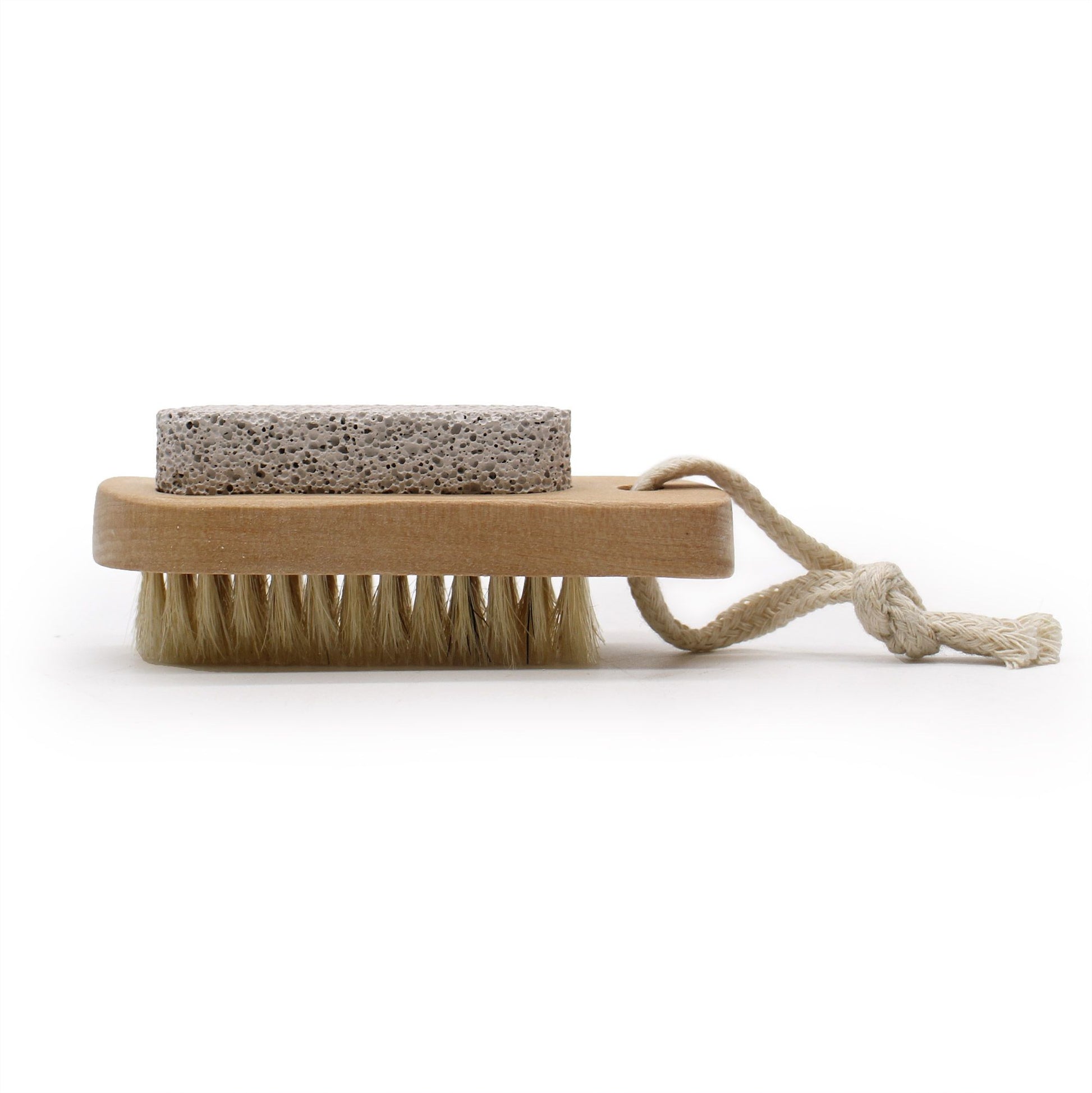 Natural 2-in-1 body scrub brush and pumice stone – exfoliator for rough skin and calluses | WoodenLandia