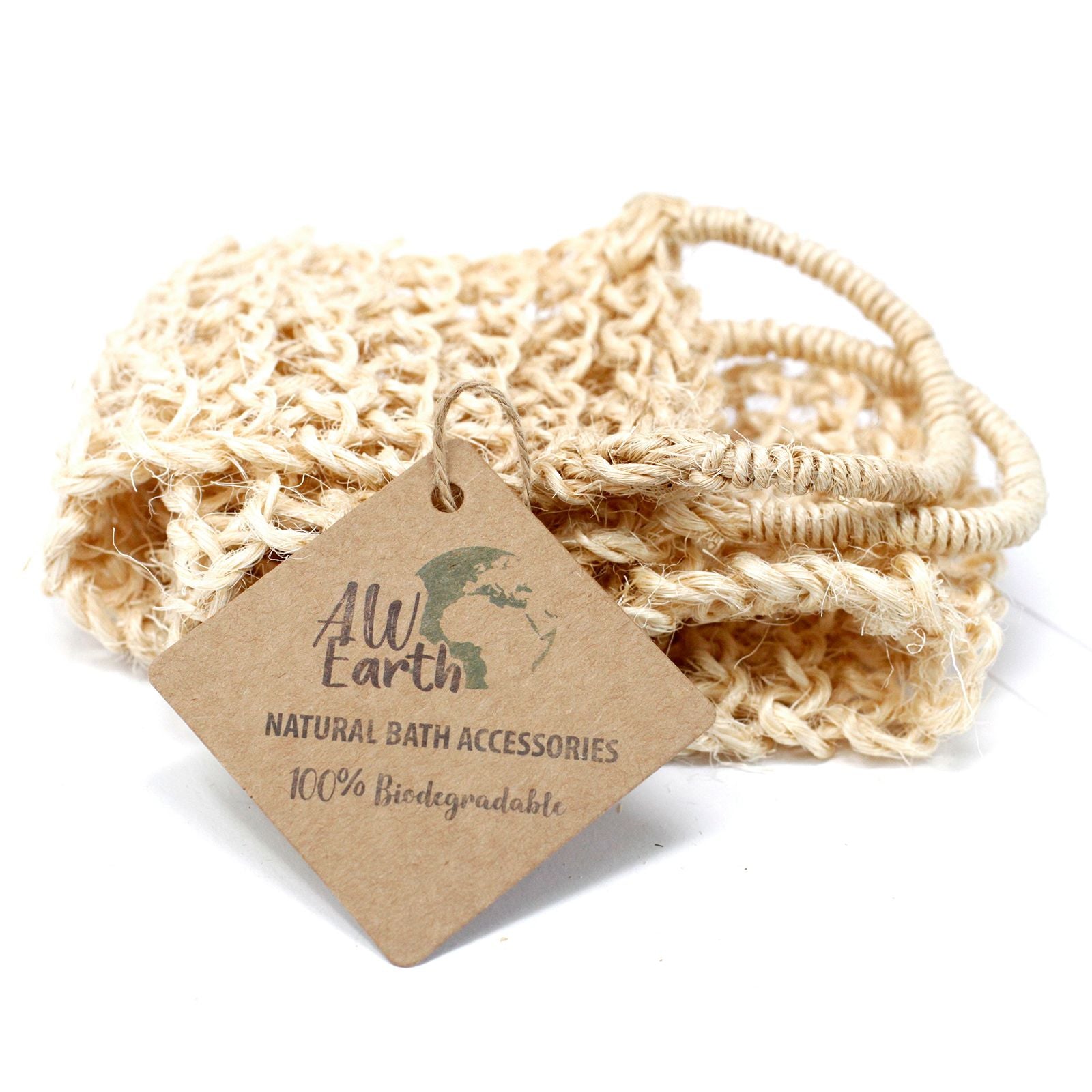 Natural sisal exfoliating back scrub – plant-based body scrubber for smooth skin | WoodenLandia
