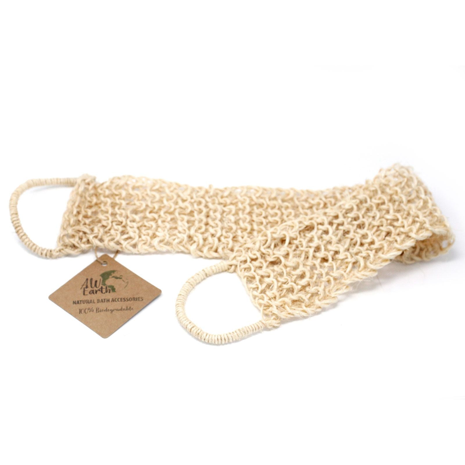 Natural sisal exfoliating back scrub – plant-based body scrubber for smooth skin | WoodenLandia
