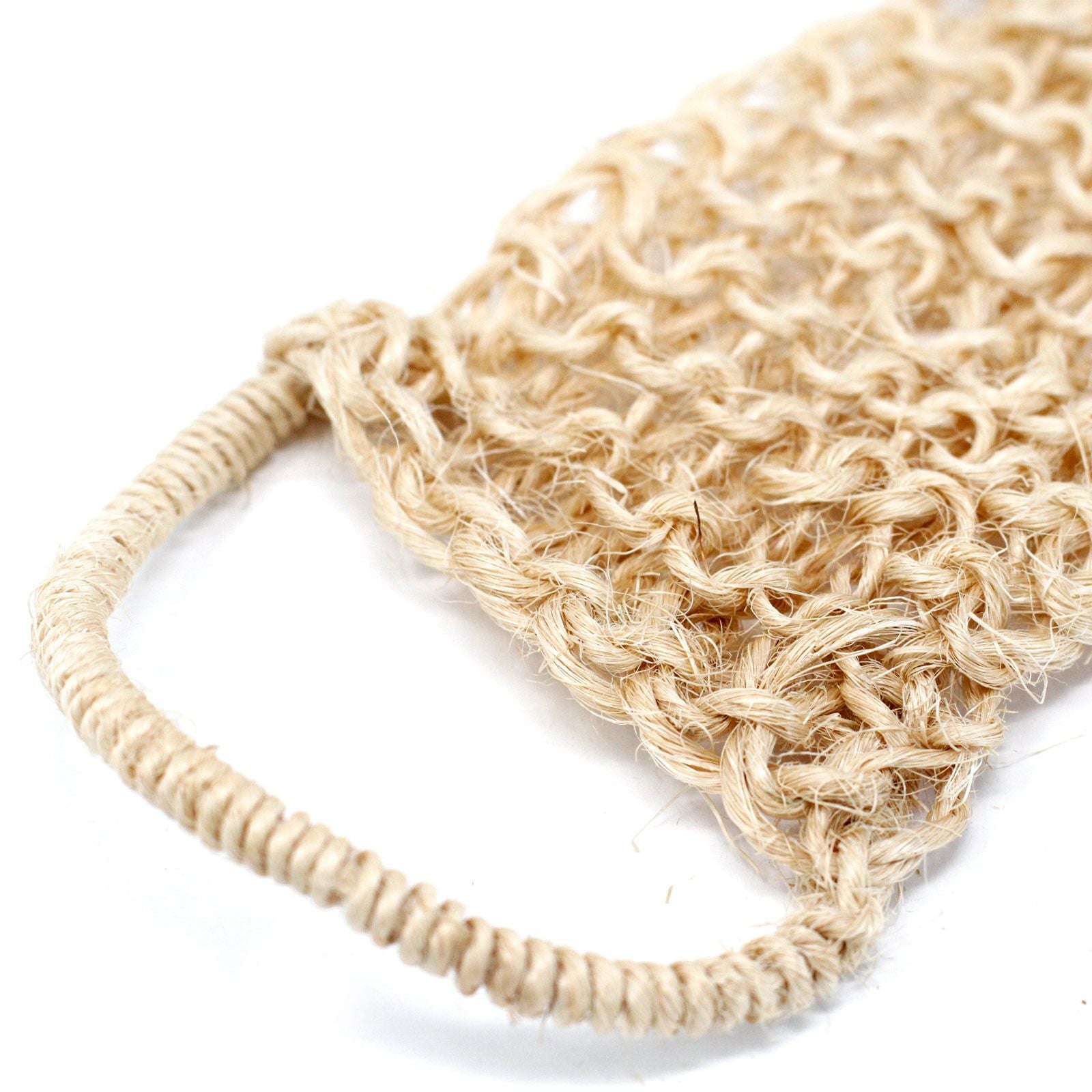 Natural sisal exfoliating back scrub – plant-based body scrubber for smooth skin | WoodenLandia