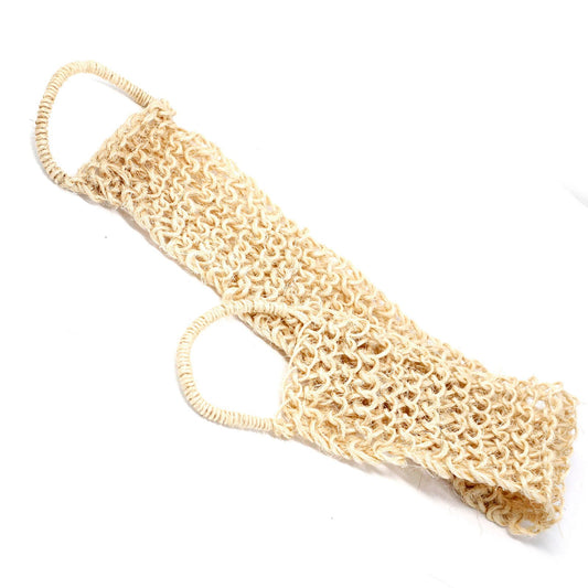 Natural sisal exfoliating back scrub – plant-based body scrubber for smooth skin | WoodenLandia