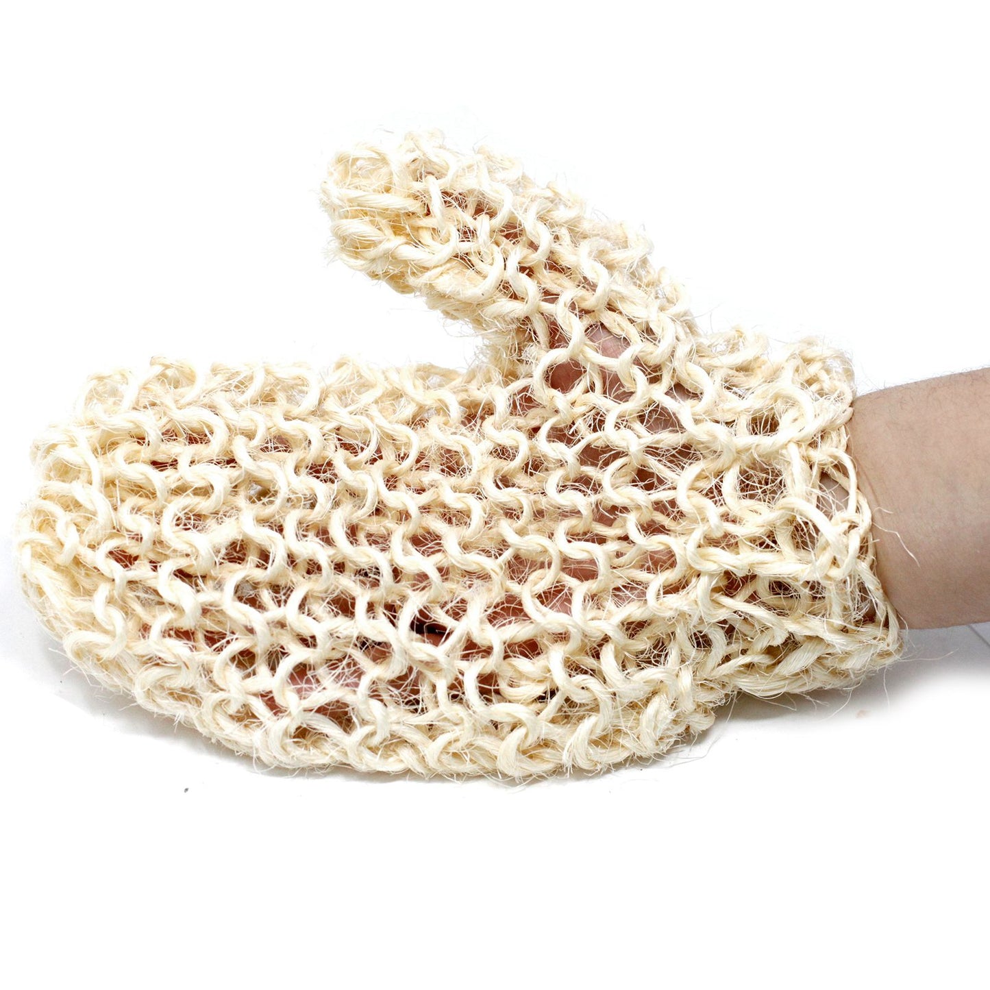 Natural sisal exfoliating glove – plant-based body scrub mitt for smooth skin | WoodenLandia
