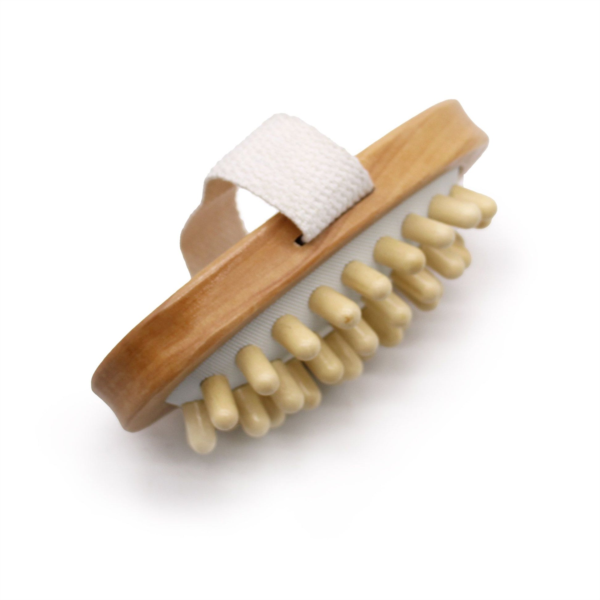 Wooden body massage brush with rounded wooden pegs | WoodenLandia